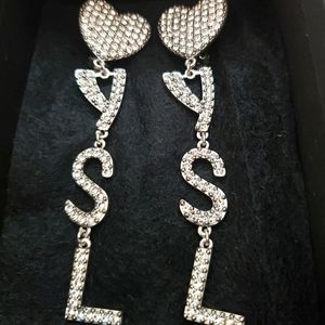 YSL crystal earrings